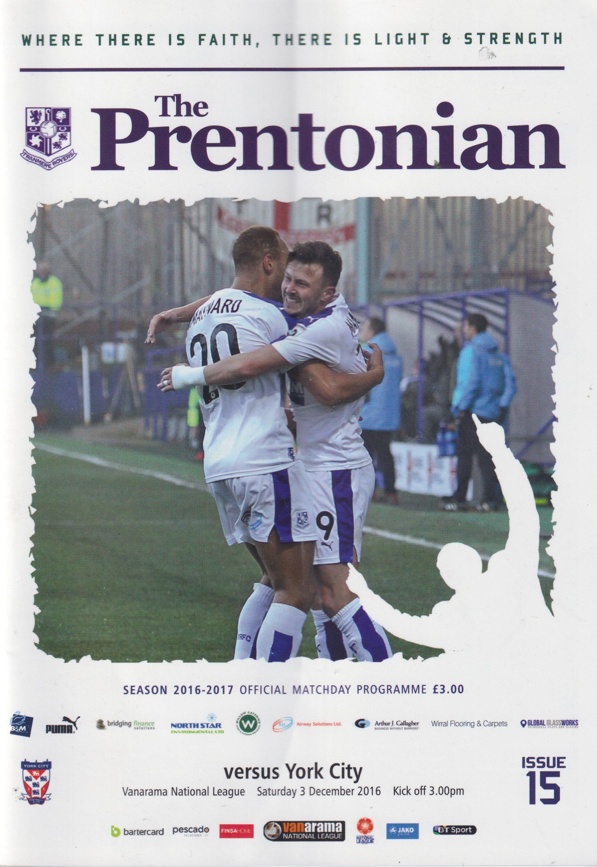 Tranmere Rovers v York City match programme